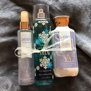 Bath & Body Works Snowy Morning set